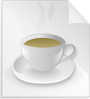 Steaming Coffee Cup Vector PNG image