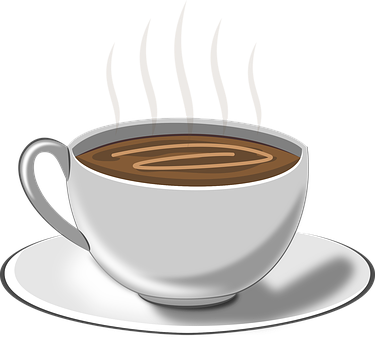 Steaming Coffee Cup Vector PNG image