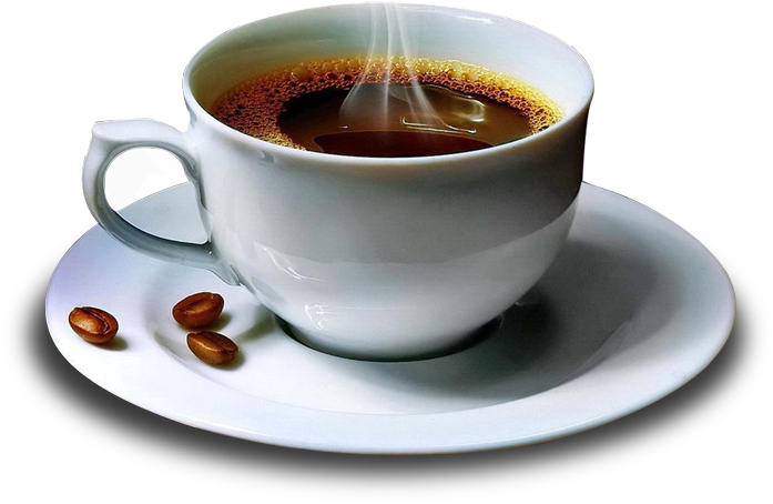 Steaming Coffee Cupwith Beans.png PNG image