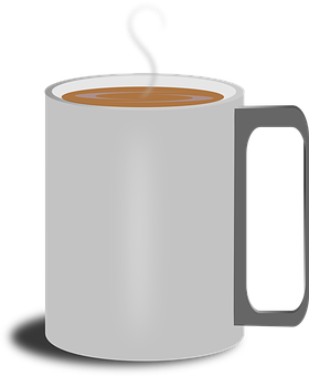Steaming Coffee Mug Graphic PNG image