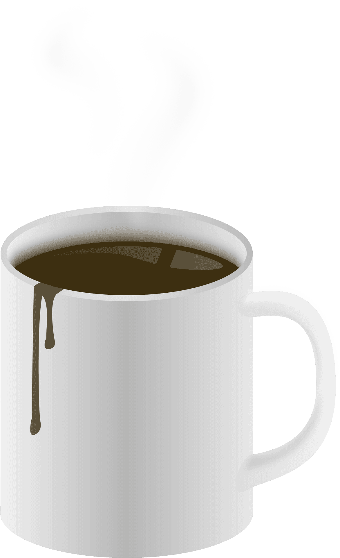 Steaming Coffee Mug Vector PNG image