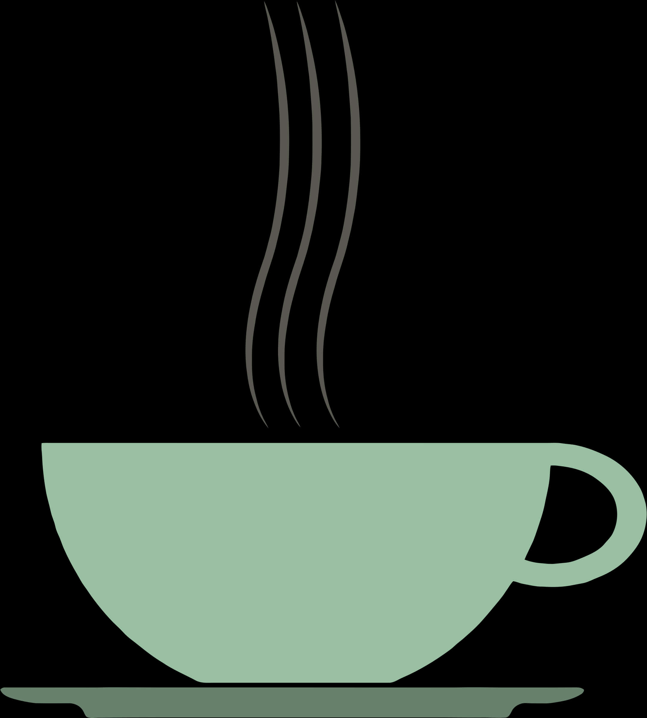 Steaming Cup Silhouette PNG image