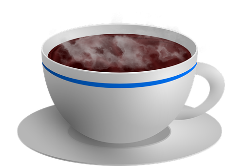 Steaming Hot Coffee Cup PNG image