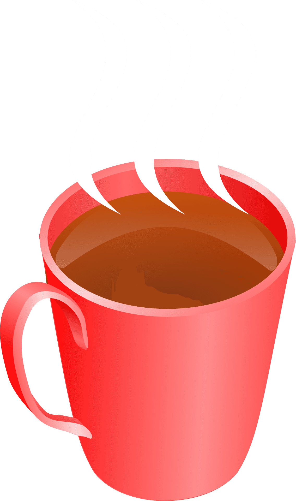 Steaming Red Tea Cup Vector PNG image
