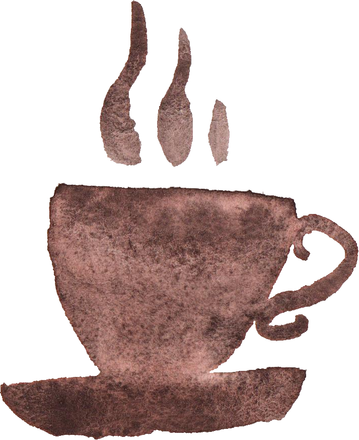 Steaming Tea Cup Artwork PNG image