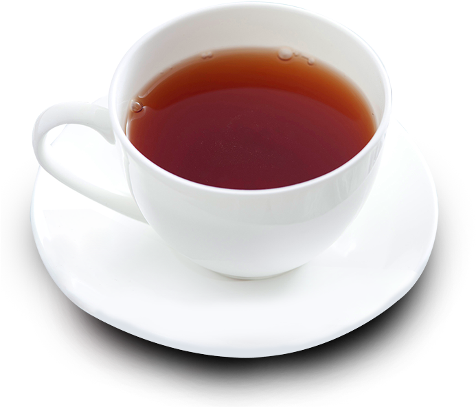 Steaming Tea Cupon Saucer PNG image