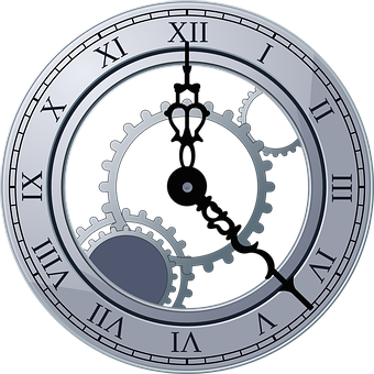 Steampunk Clock Face PNG image