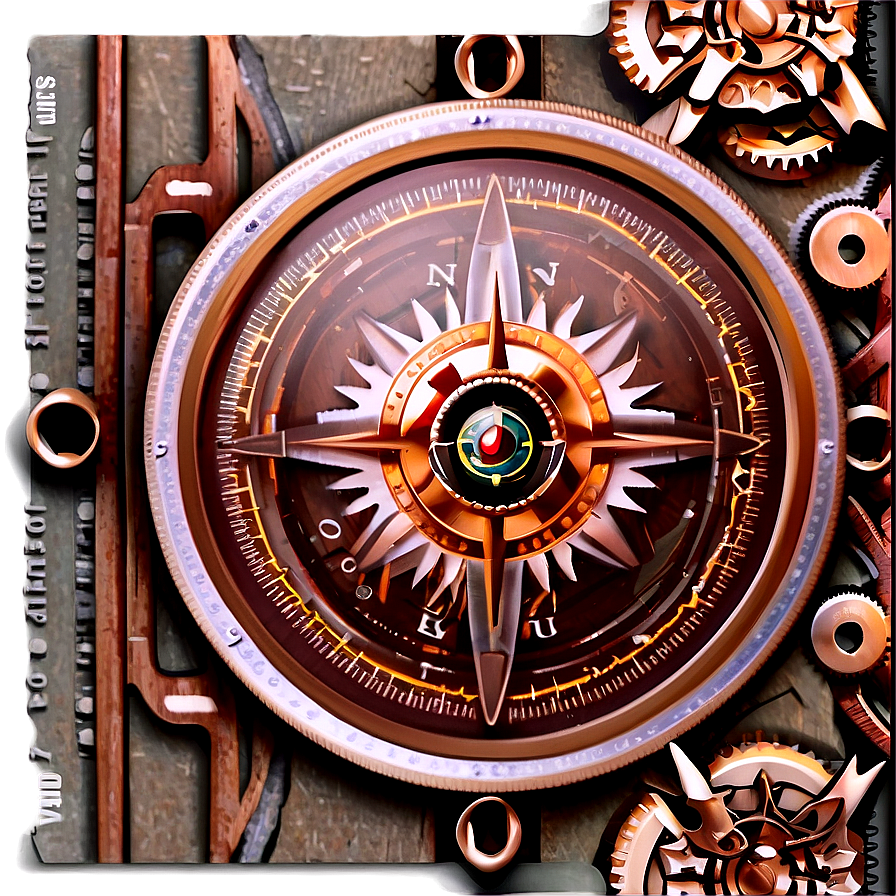 Steampunk Compass Png 05042024 PNG image