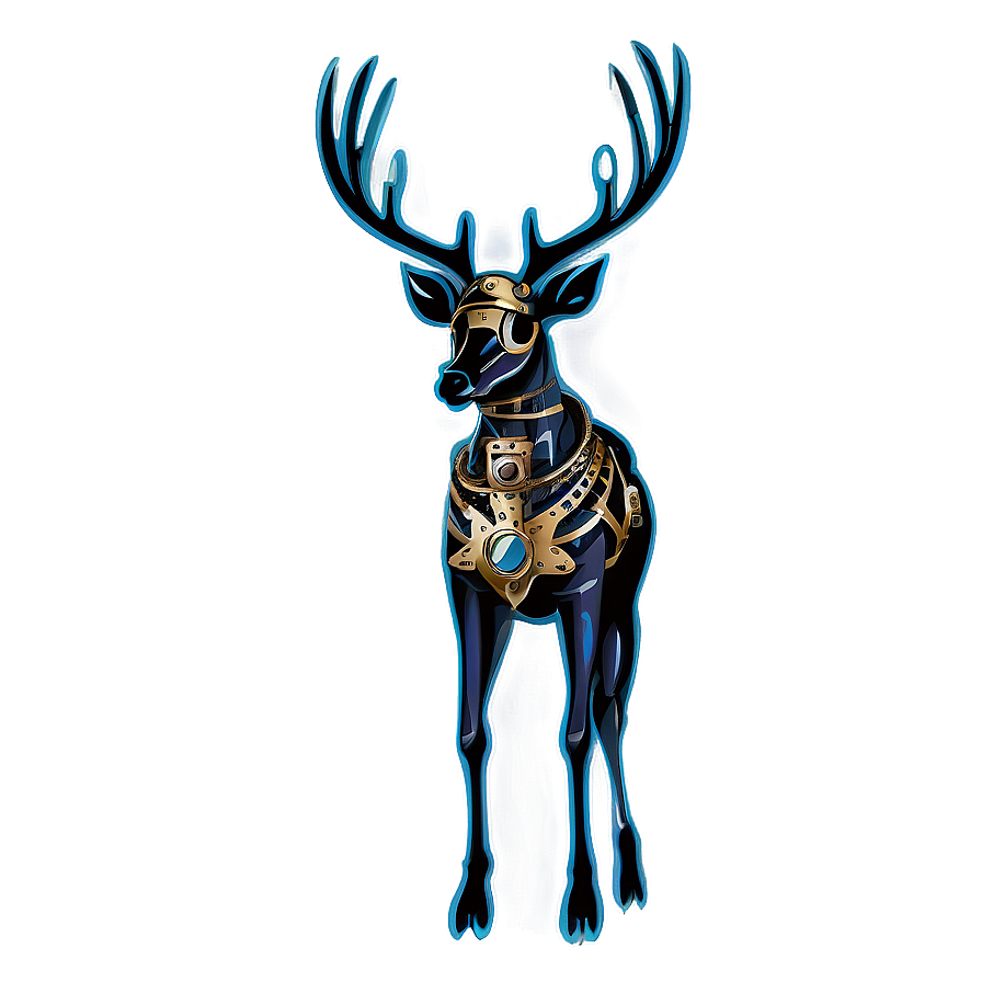 Steampunk Deer Design Png 59 PNG image