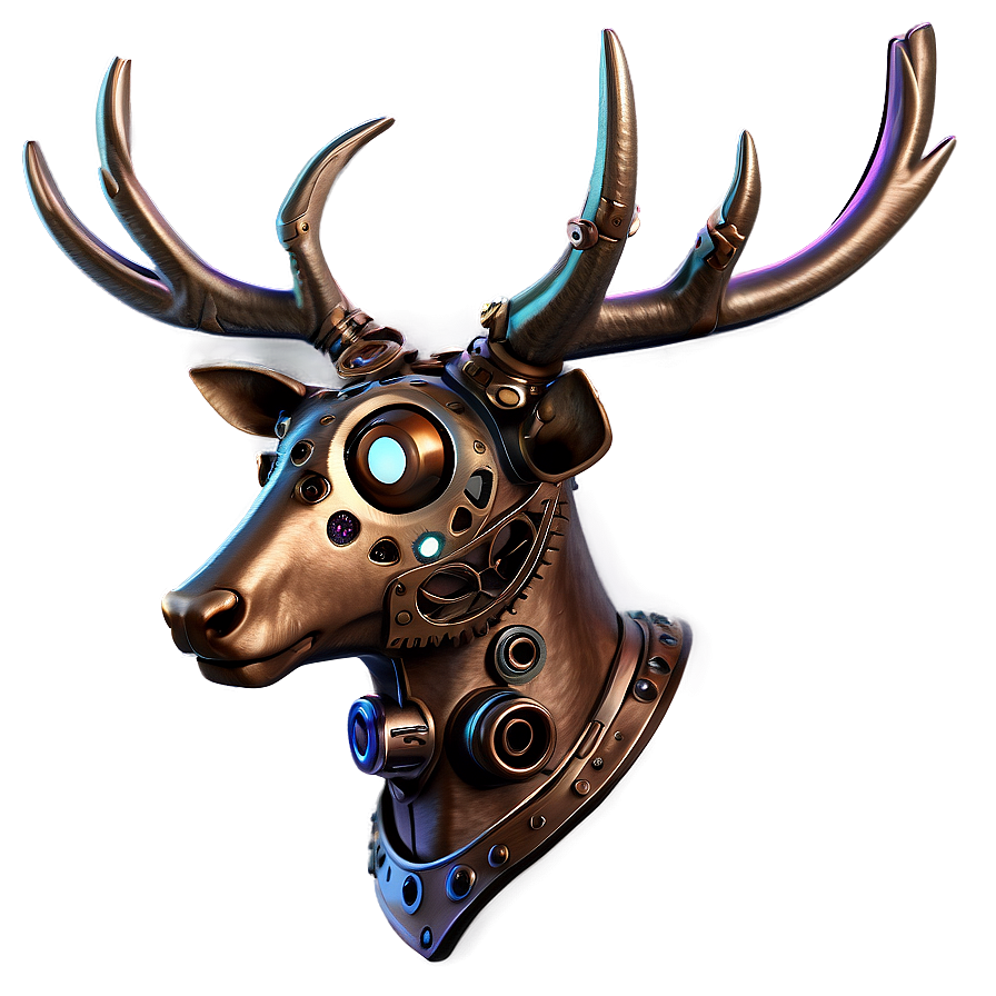 Steampunk Deer Head Design Png 35 PNG image