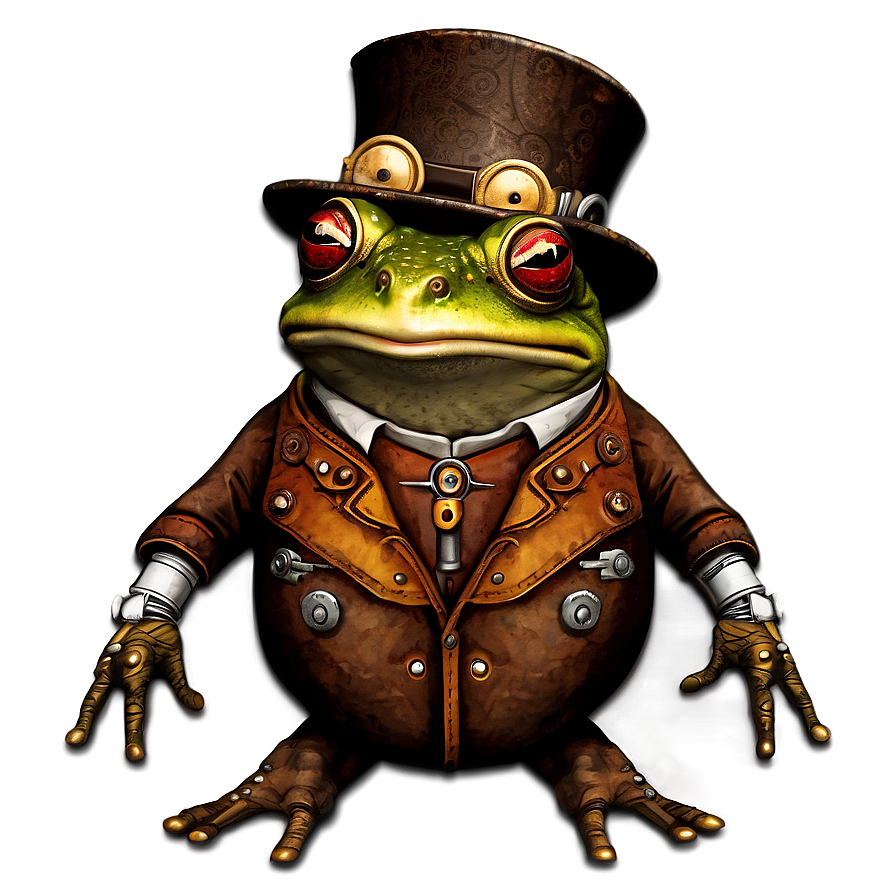 Steampunk Frog Design Png Stk PNG image