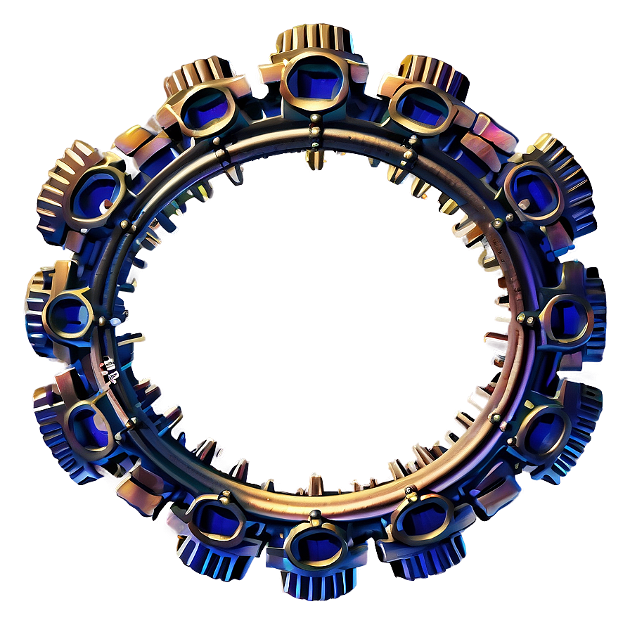 Steampunk Gear Wreath Png 05242024 PNG image