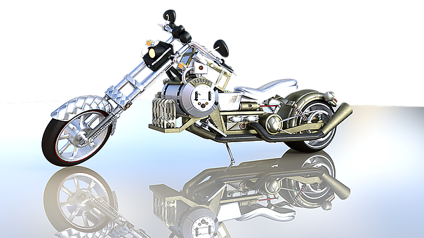 Steampunk Motorcycle Concept PNG image