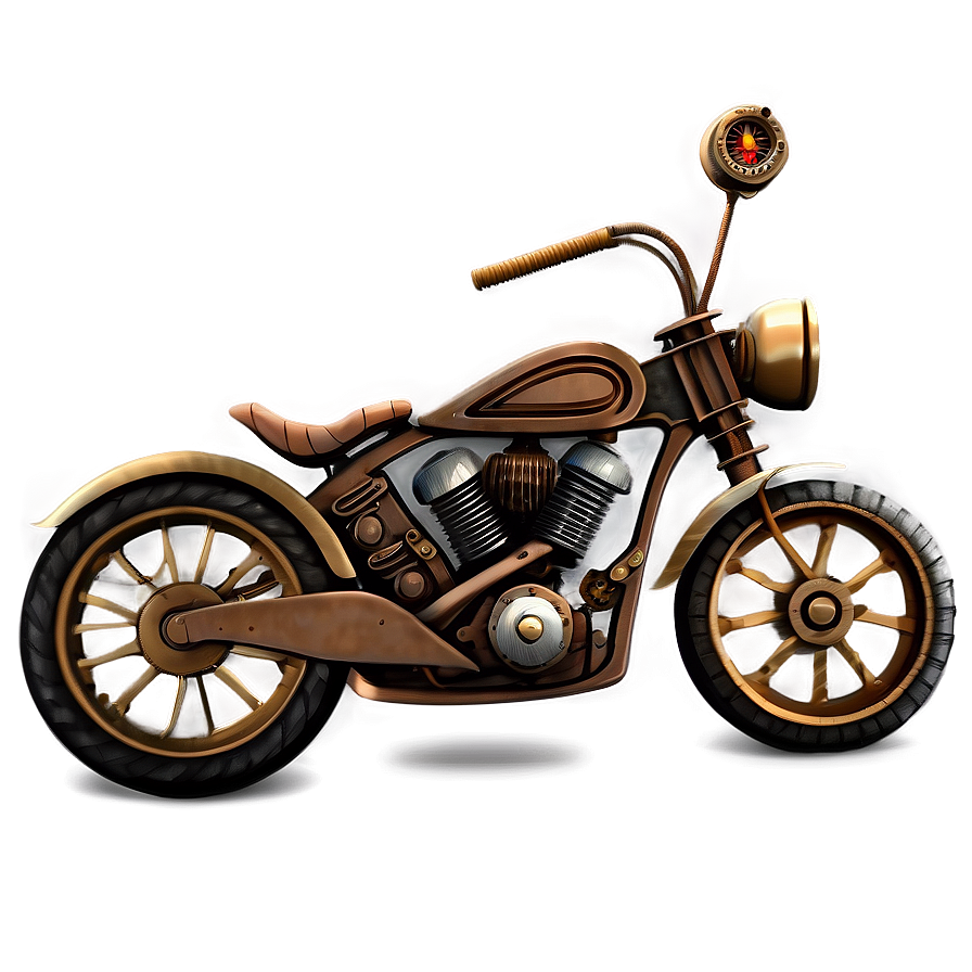 Steampunk Motorcycle Png 05212024 PNG image
