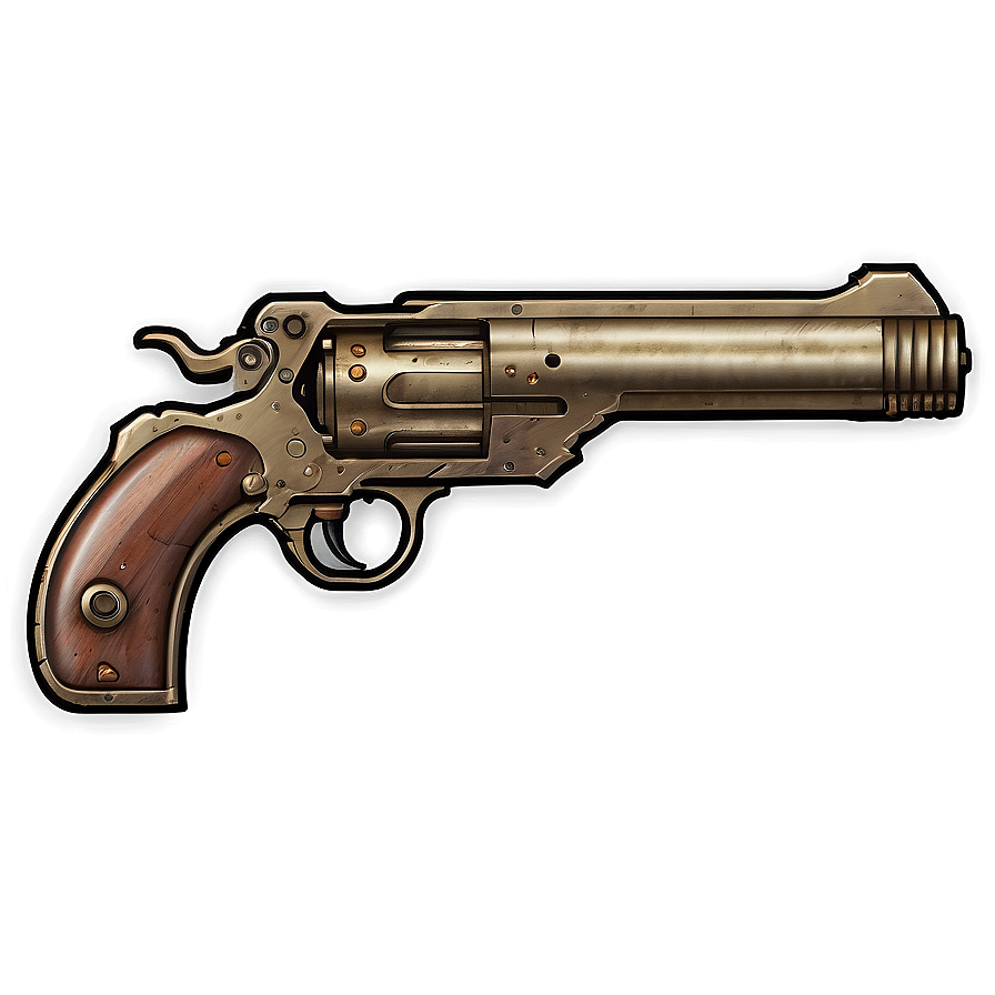 Steampunk Revolver Concept Png Itv75 PNG image