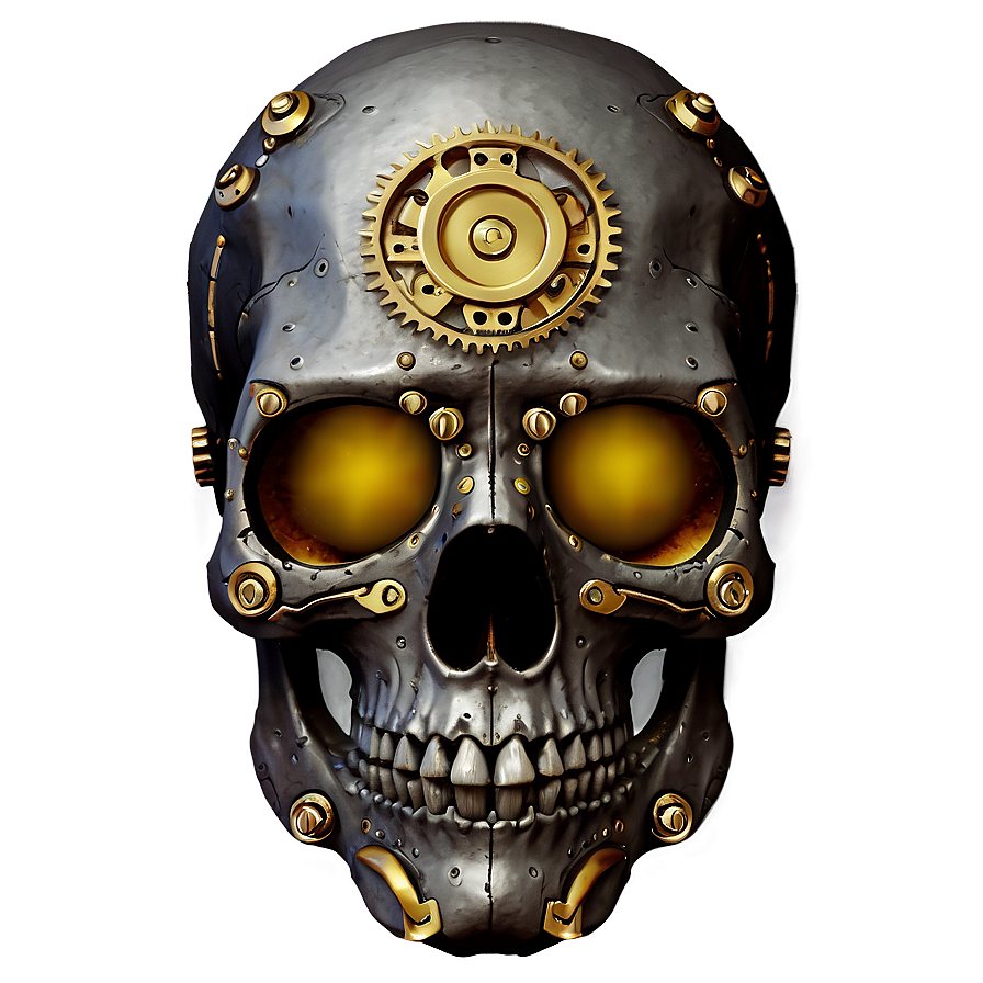 Steampunk Skull Face Design Png Wva PNG image