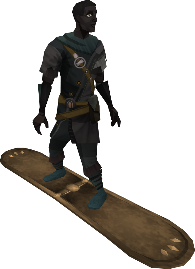 Steampunk Snowboarder3 D Model PNG image