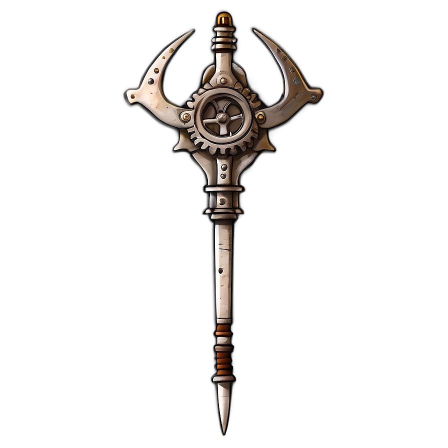 Steampunk Trident Png 05252024 PNG image