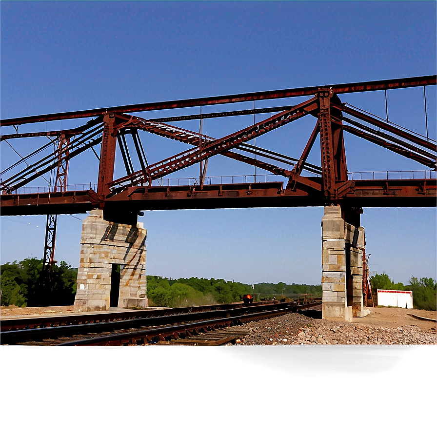 Steel Bridge Over Railroad Tracks Png 9 PNG image