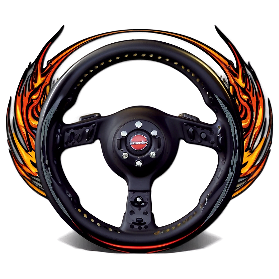 Steering Wheel With Flames Design Png 73 PNG image