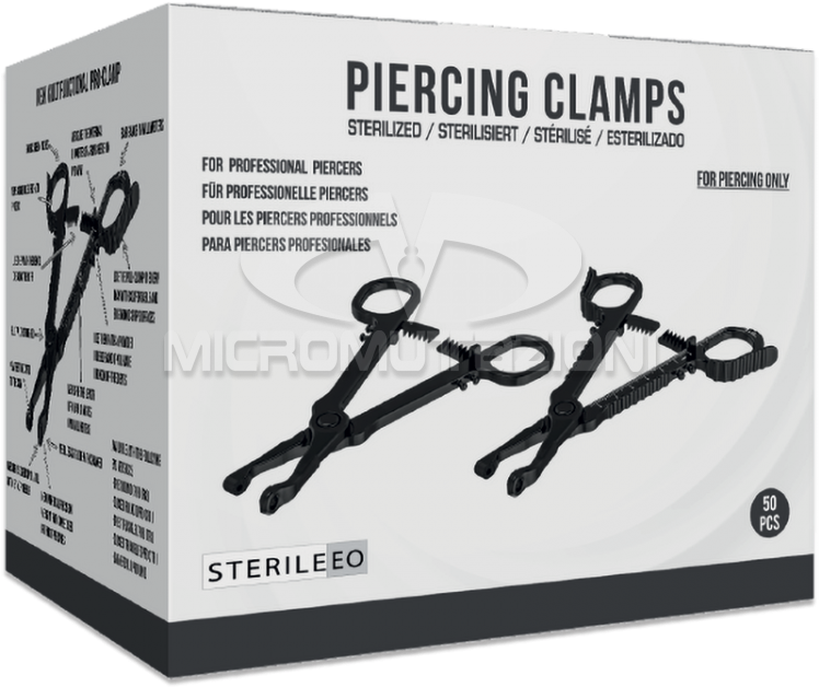 Sterilized Piercing Clamps Box PNG image