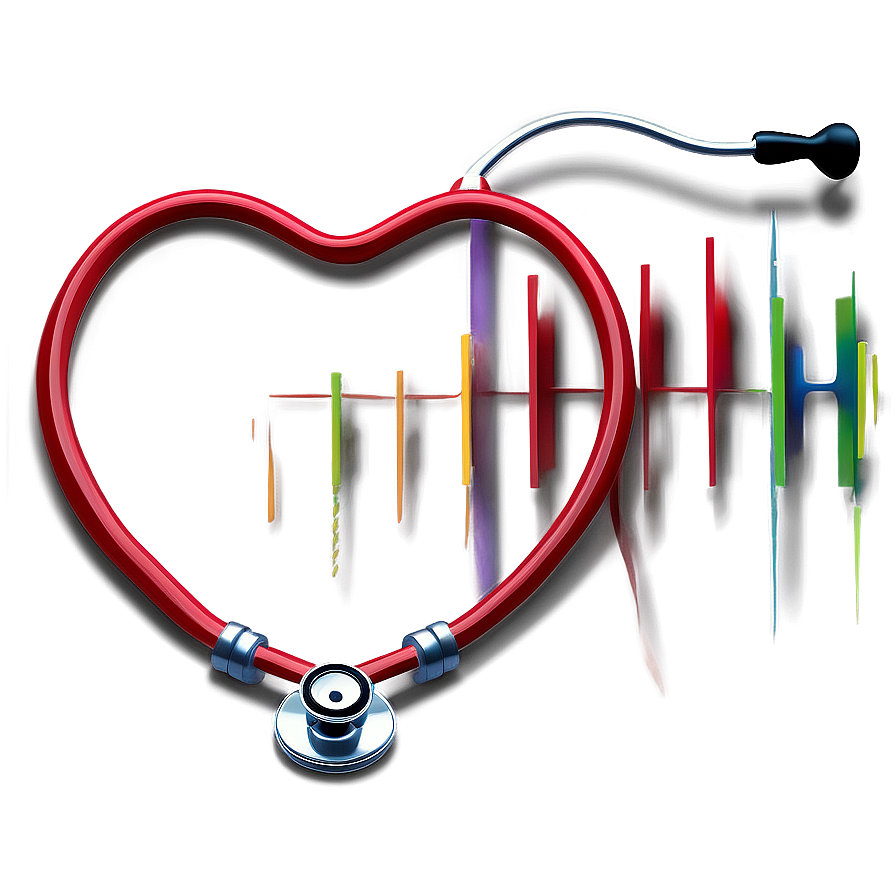 Stethoscope Heart On White Png 06282024 PNG image