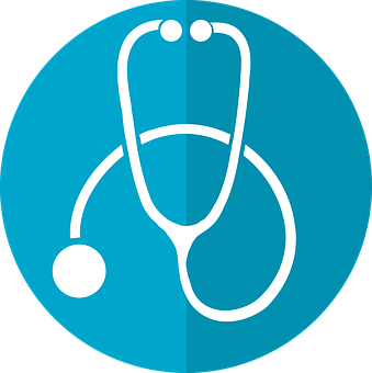 Stethoscope Icon Blue Background PNG image