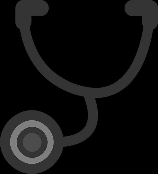 Stethoscope Silhouette Graphic PNG image