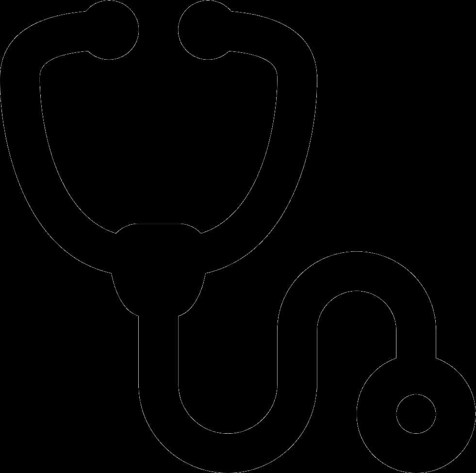 Stethoscope Silhouette Outline PNG image