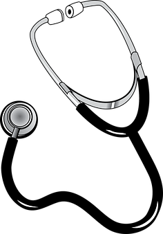 Stethoscope Vector Art Black Background PNG image