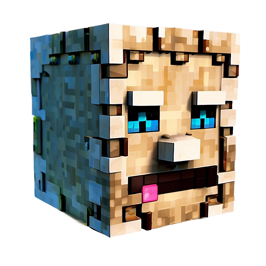 Steve Minecraft Exploration Head Png 06282024 PNG image