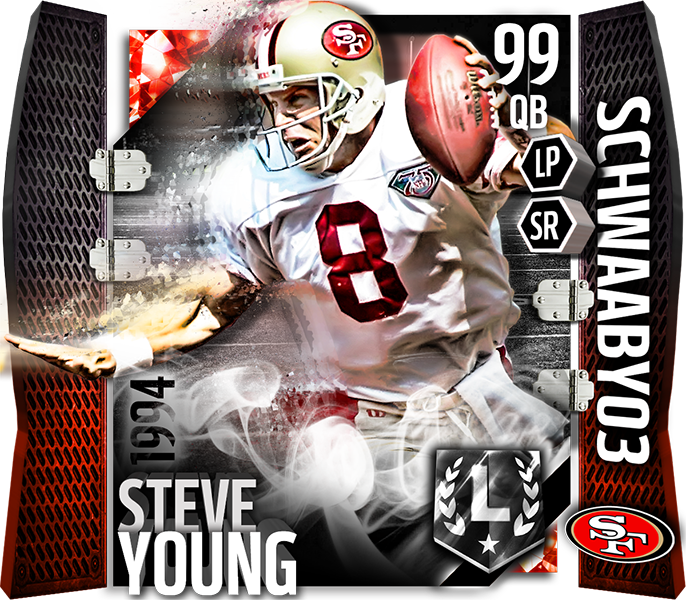 Steve Young49ers Legendary Card PNG image