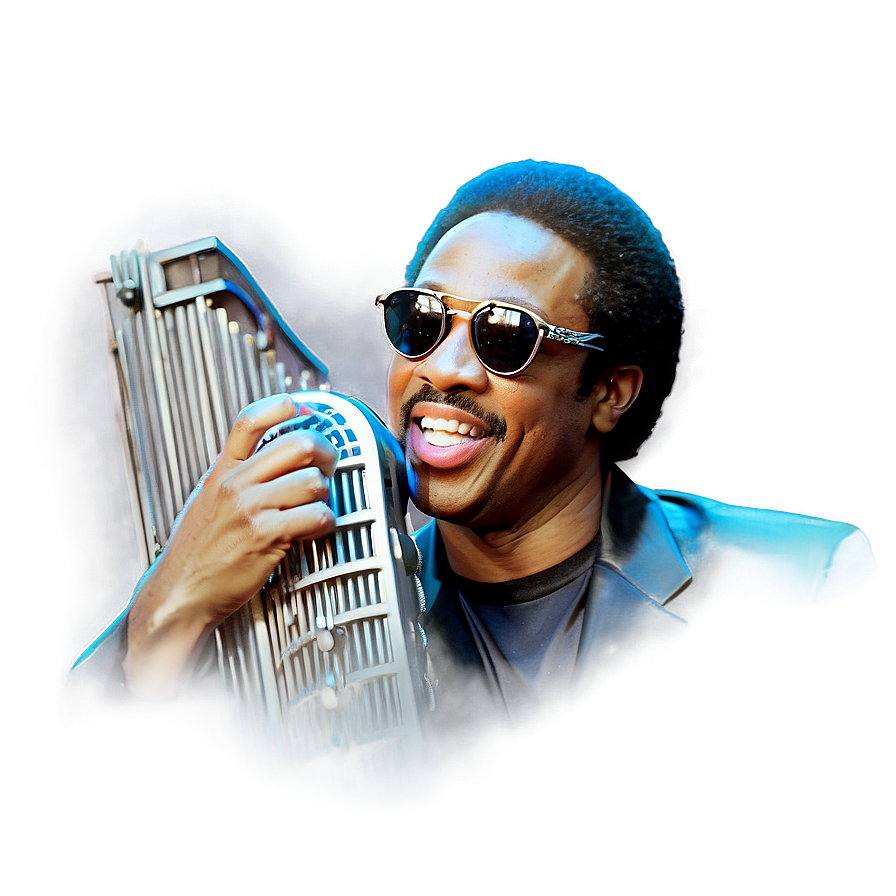 Stevie Wonder And Microphone Png 06252024 PNG image