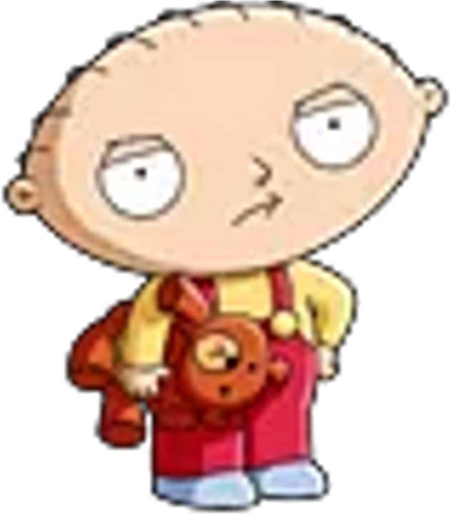 Stewie With Teddy Bear PNG image