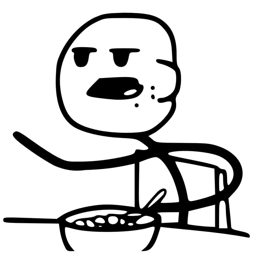 Stick Figure Cereal Disappointment PNG image