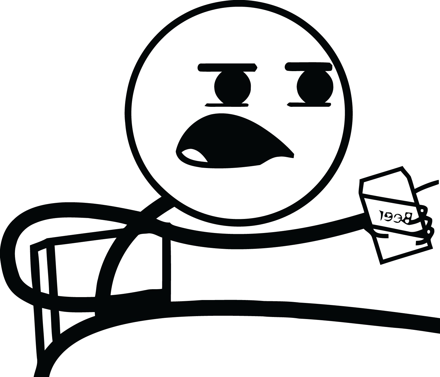 Stick Figure Character Unhappy With Cereal1998 PNG image