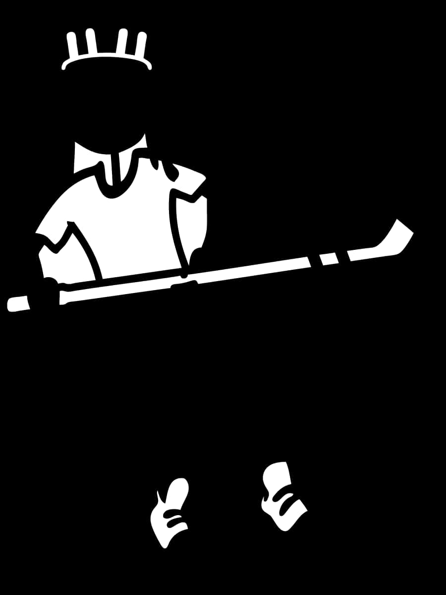 Stick Figure Hockey Player Silhouette PNG image