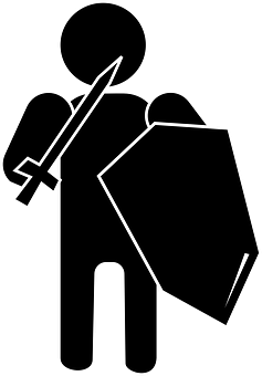 Stick Figure Knight Icon PNG image
