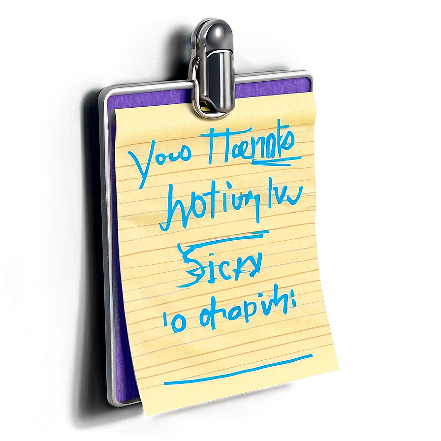 Sticky Note On Board Png 05042024 PNG image