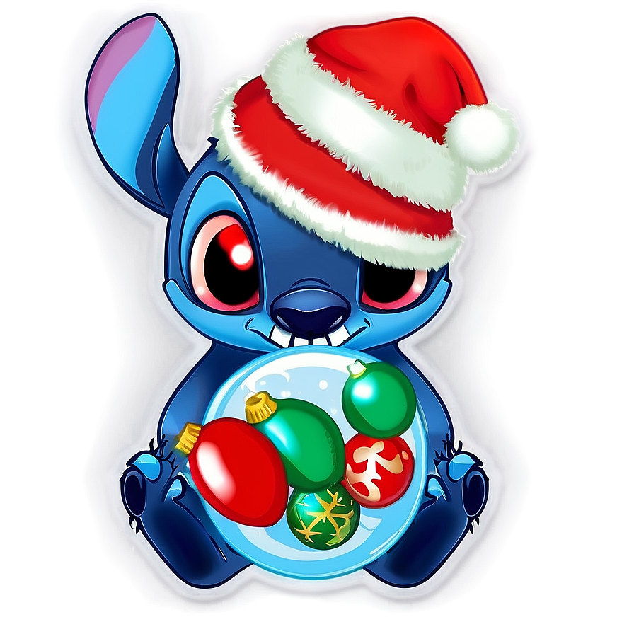 Stitch And Christmas Baubles Png 41 PNG image