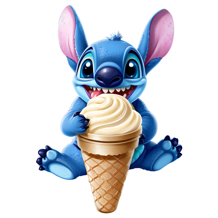 Stitch Eating Ice Cream Png 61 PNG image