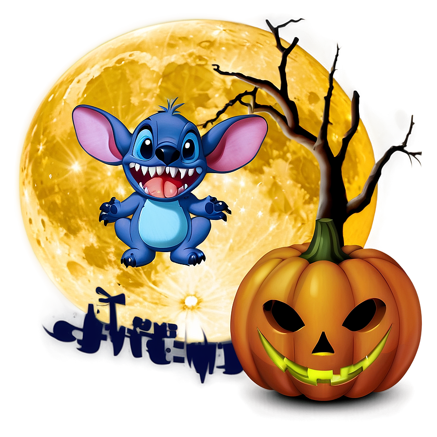 Stitch Halloween Full Moon Png 54 PNG image