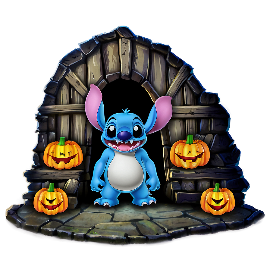 Stitch Halloween Ghost Town Png 6 PNG image