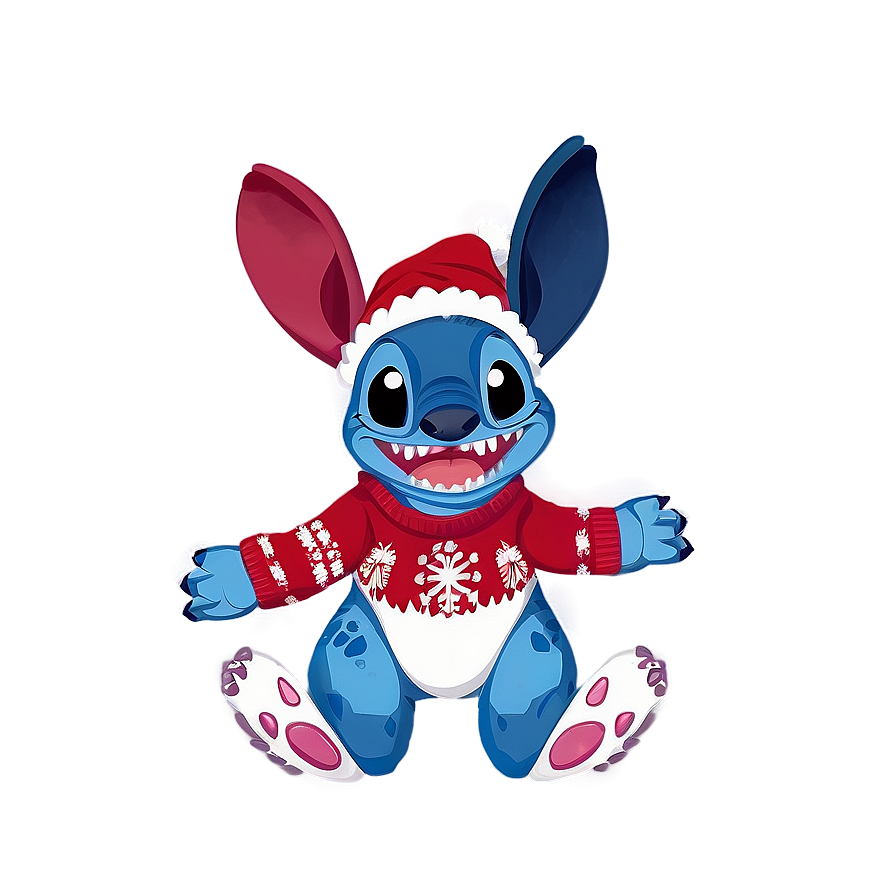 Stitch In Christmas Sweater Png Cgx PNG image