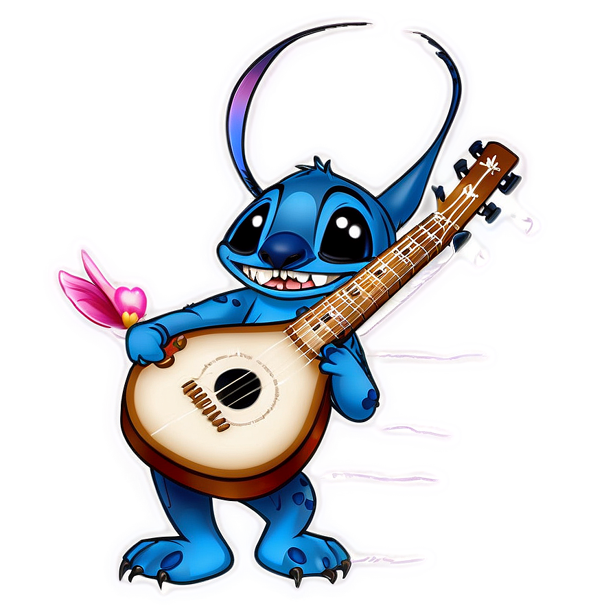 Stitch Playing Ukulele Png Ksh46 PNG image