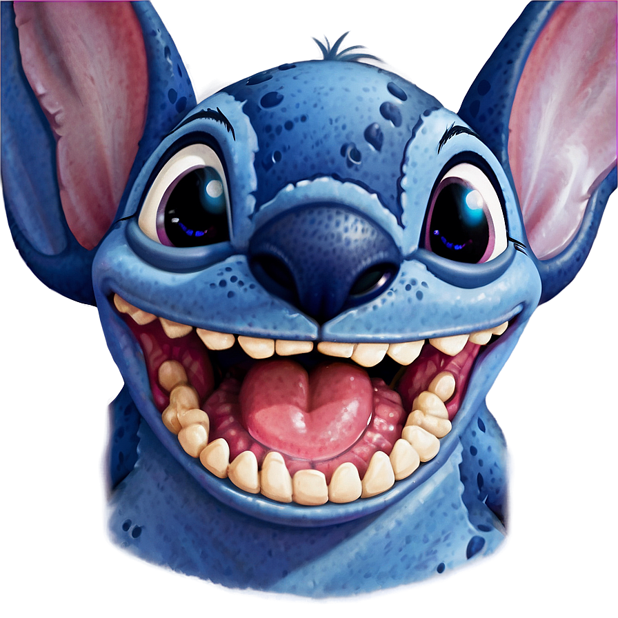 Stitch's Mischievous Smile Png 05212024 PNG image