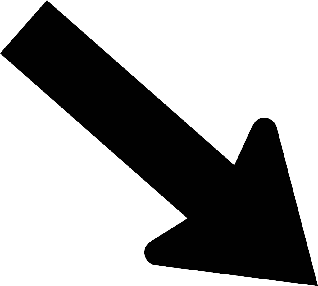 Stock Market Downtrend Arrow PNG image