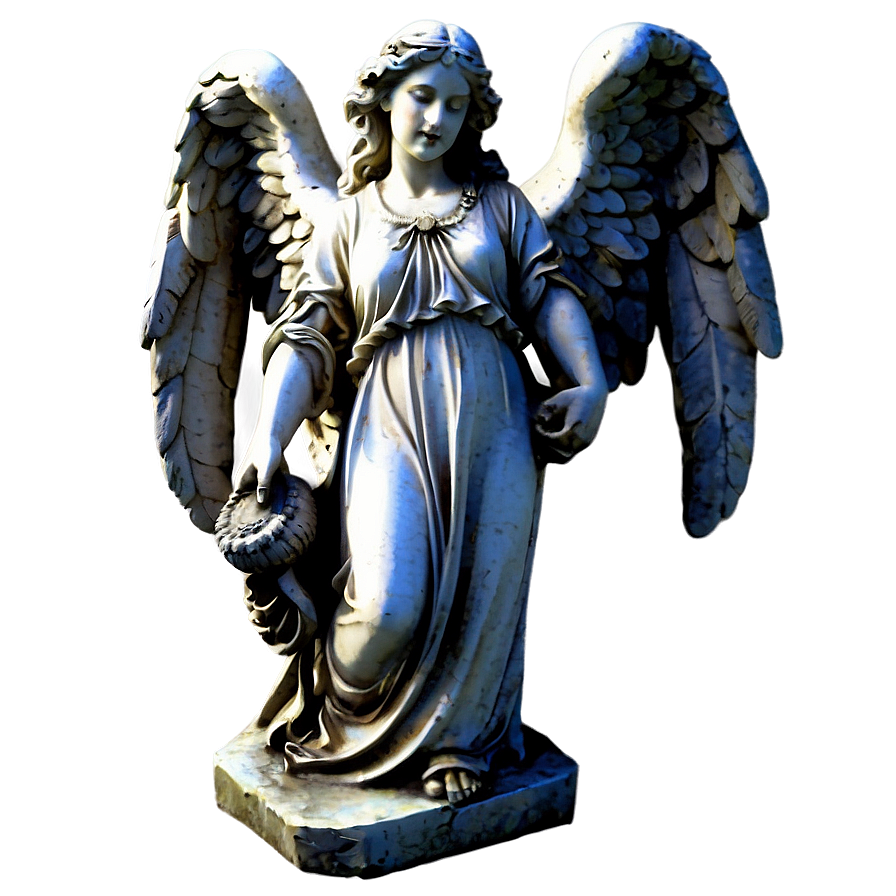 Stone Angel Garden Statue Png Yya70 PNG image