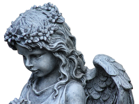 Stone Angel Statue Profile PNG image