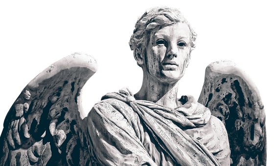 Stone Angel Statue Sculpture PNG image